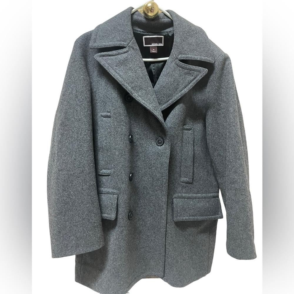 Men's Michael Kors Grey Wool Blend Pea Coat M